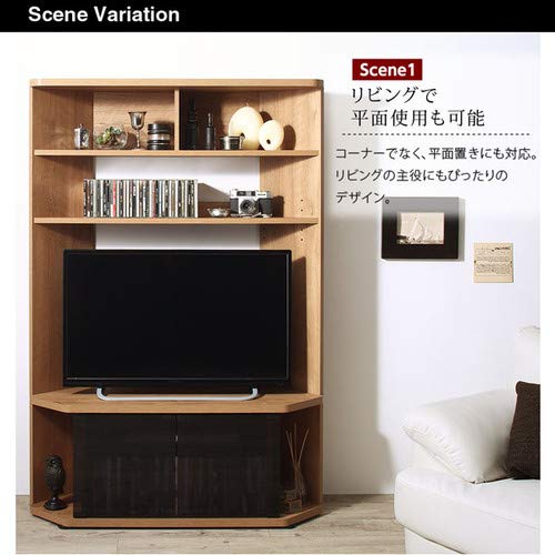 Amazon｜ブラウン ハイタイプコーナーテレビボード Nova-next ノヴァ